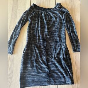 Loft Jersey dress tie waist with pockets - M